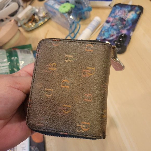 Dooney & Bourke Brown With Rainbow, zip around wallet Vintage - Picture 5 of 6
